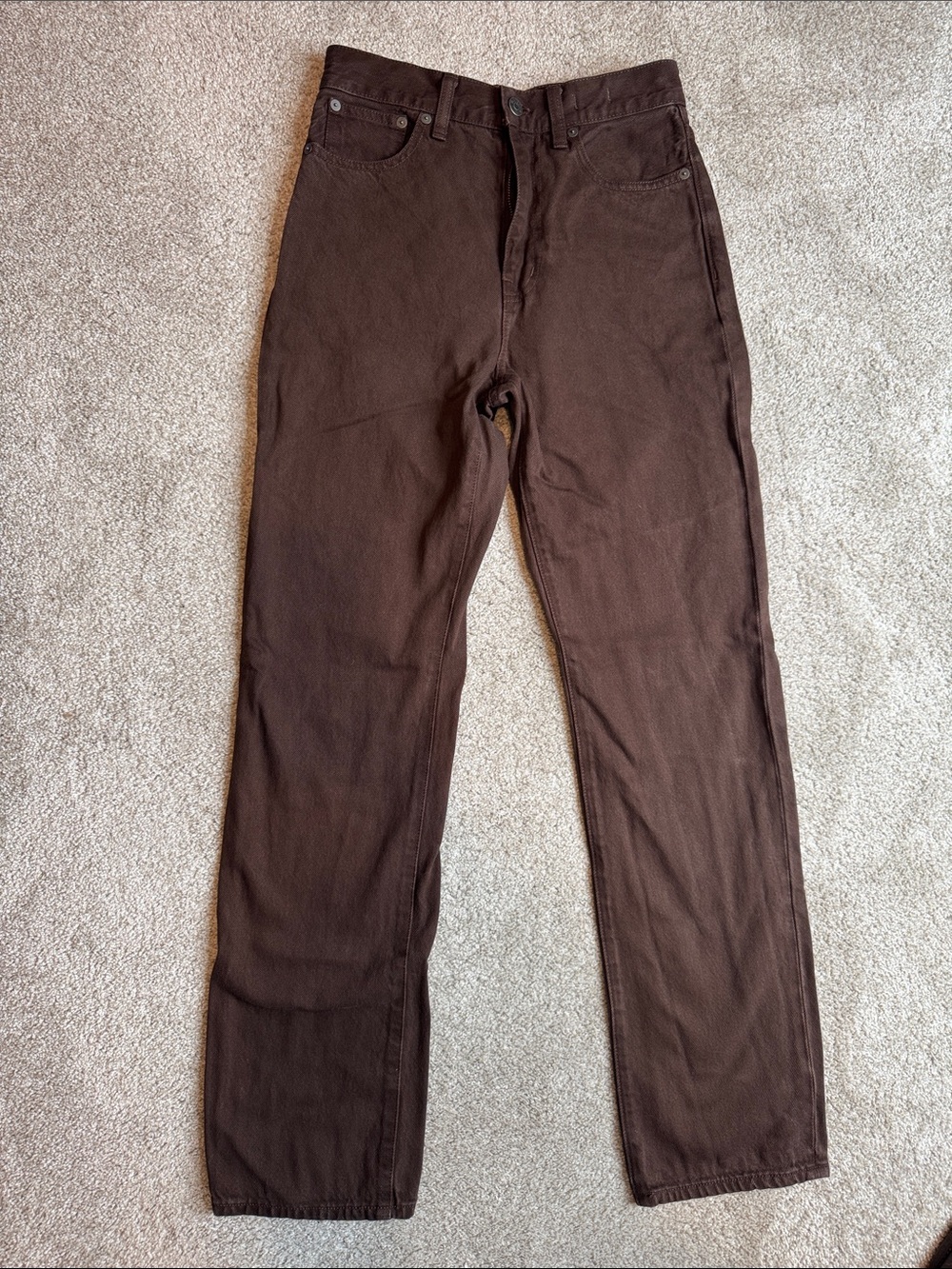 Madewell Women’s 90’s Brown Straight-Leg Jeans